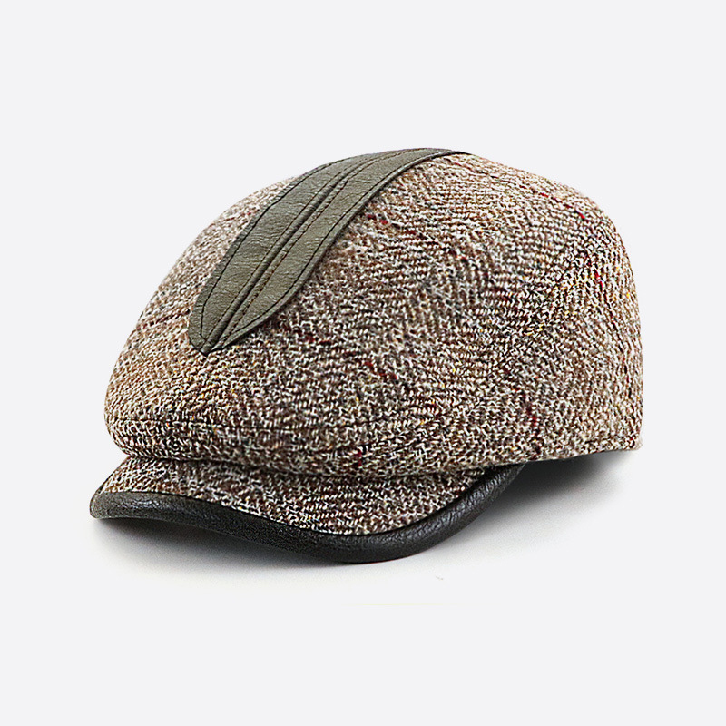 Splicing retro newsboy cap