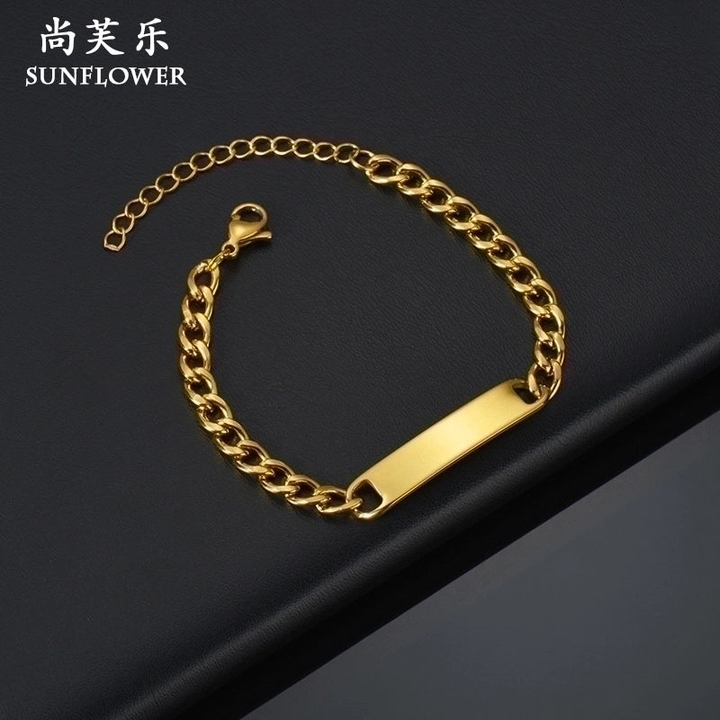 Minimalist Solid Color Stainless Steel Plating Men’s Bracelets