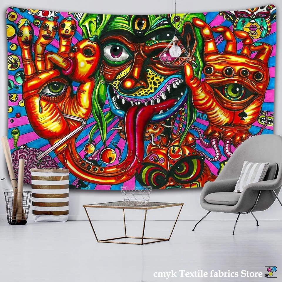 Mandela Wall hanging Tapestry psychedelic pattern yoga throw beach throw carpet Hippie Home Decor mandala Wall Tapestry Blanket