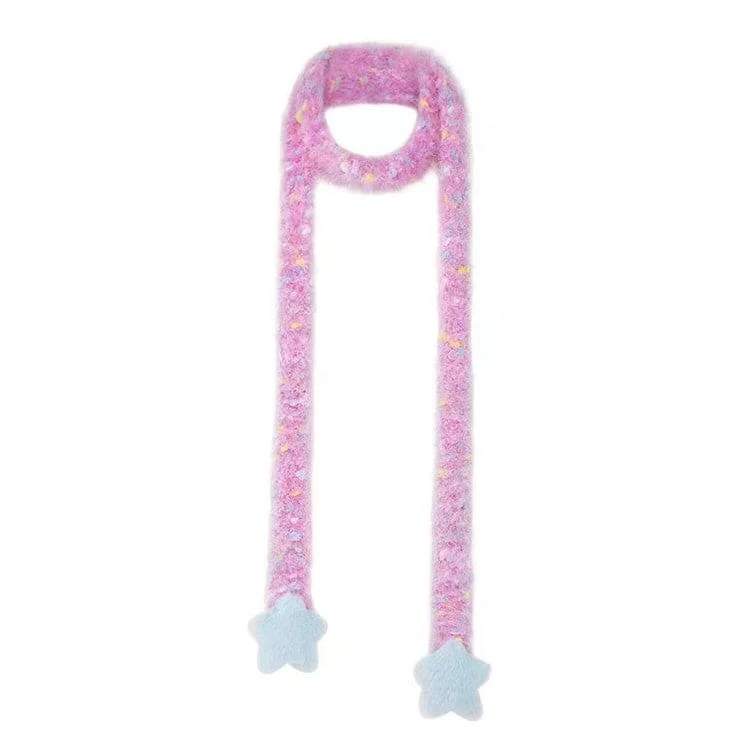 Colorful Star Fuzzy Scarf