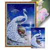 (Big Size)White Peacock - 11CT Stamped Cross Stitch - 40*65cm - Animal