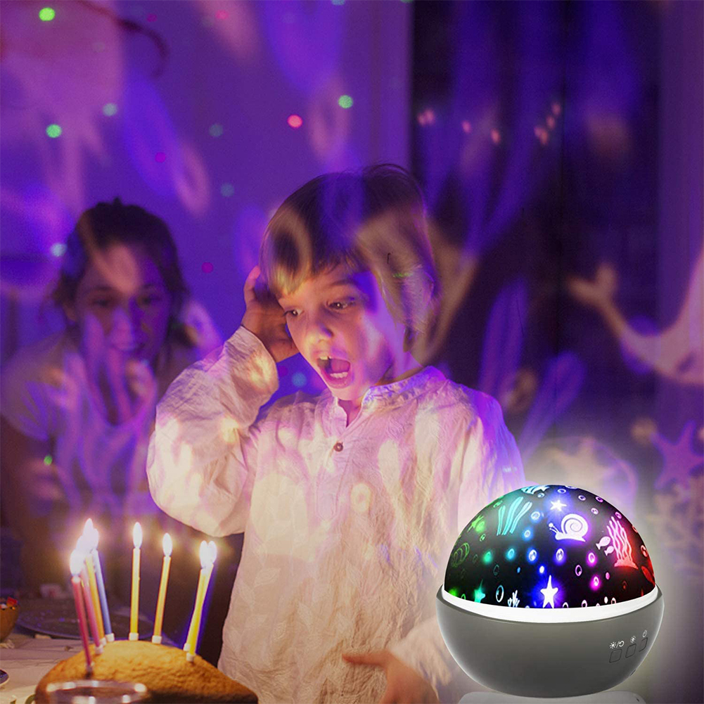 

USB Charging Rotate Starry Ocean Projector Kids Birthday Gifts Nightlight, 501 Original