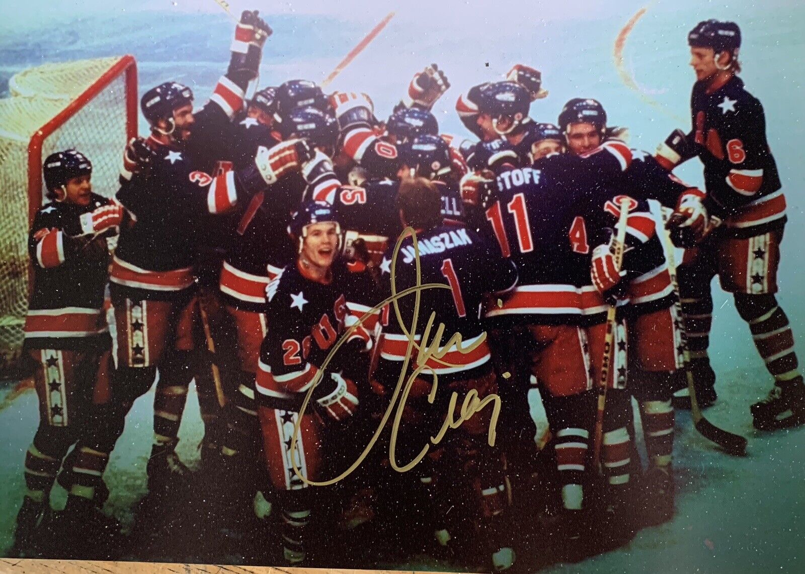 jim craig signed 8x10 Photo Poster painting Pic Usa Olympics Hockey Auto