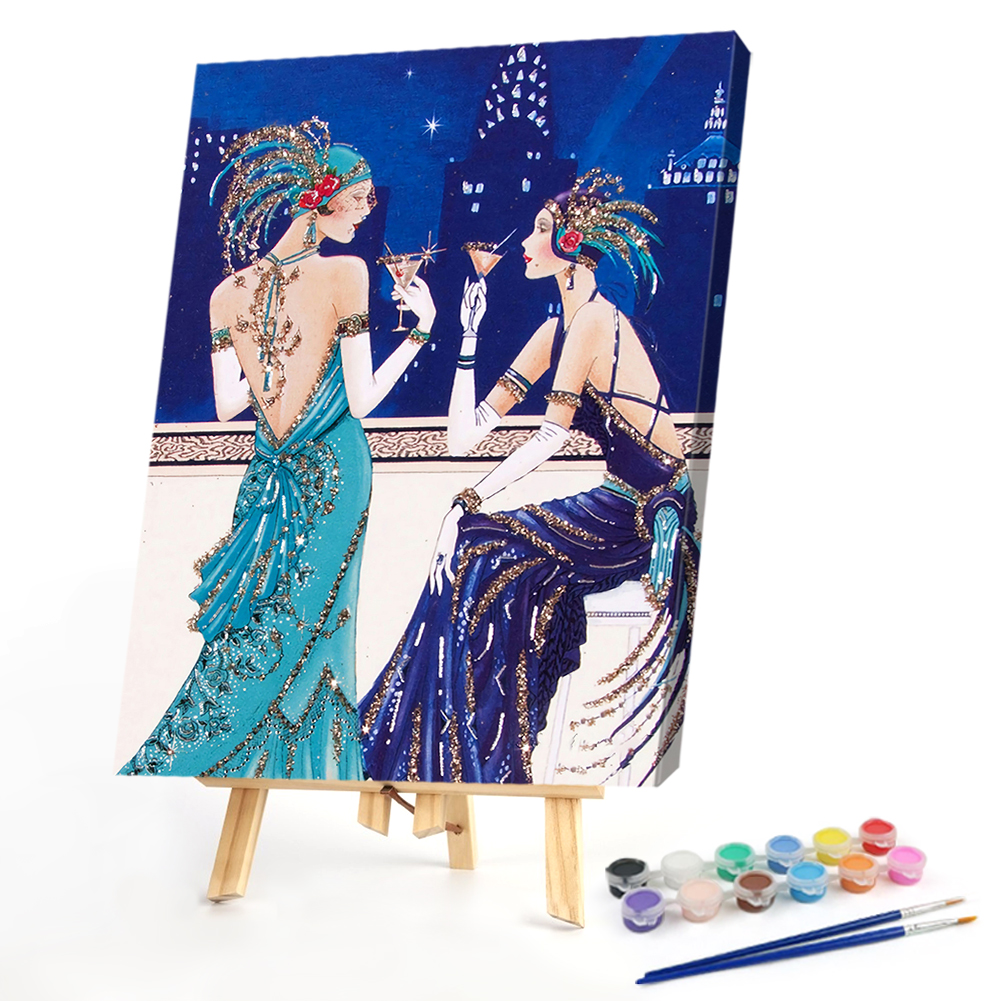 

40*50CM - Paint By Numbers - Elegant Lady, 501 Original