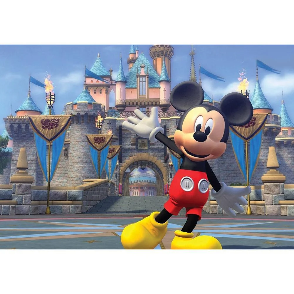 Full Round Diamond Painting Mickey Mouse and Disney Castle (40*30cm)
