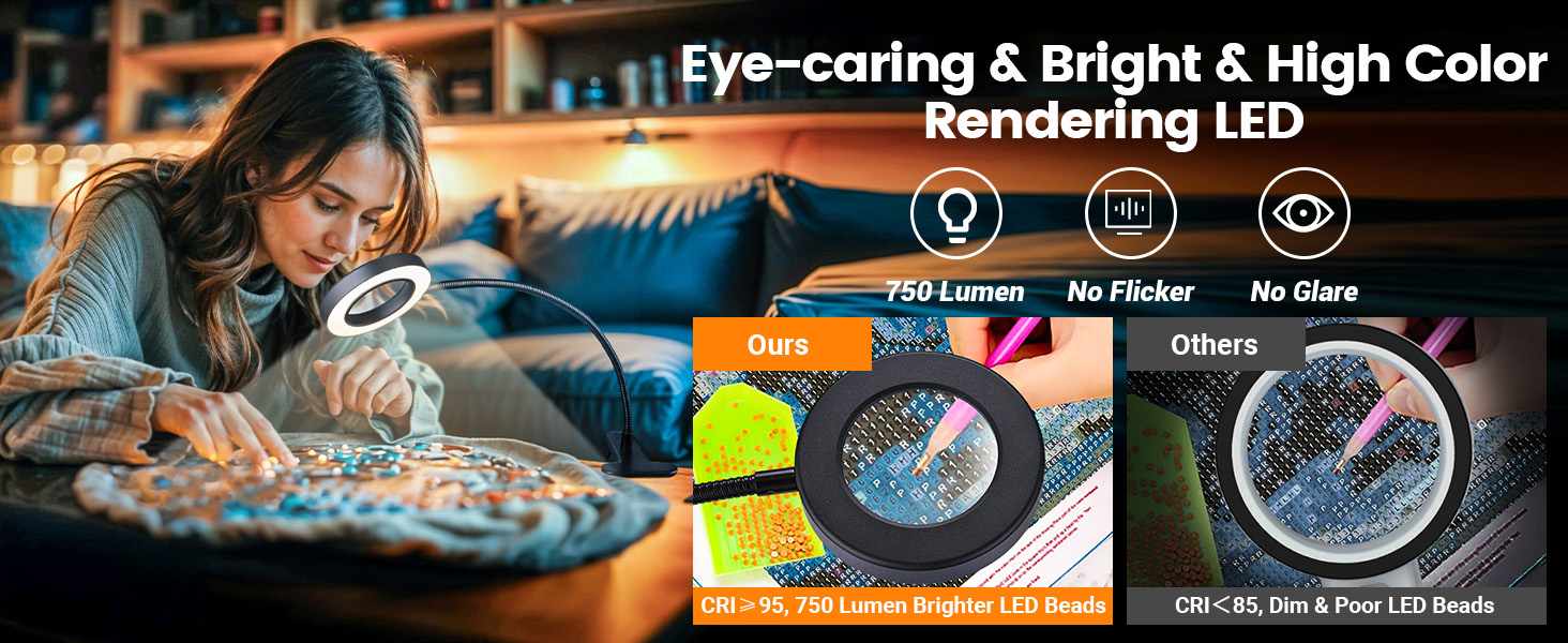 Likron Watches Likron USB Powered LED Magnifying Lamp with Clamp