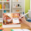 Animaux fleurs bonhomme de neige 2027 set de calendrier DIY en papier pour peinture en diamant kit de perceuse en forme sp&eacute;ciale mensuelle de calendrier de table &agrave; table flip fait main pour adultes pour d&eacute;butants d&eacute;coration de bureau &agrave; domicile