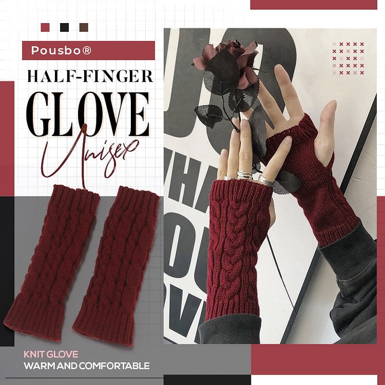 Pousbo® Unisex Half-finger Knit Glove