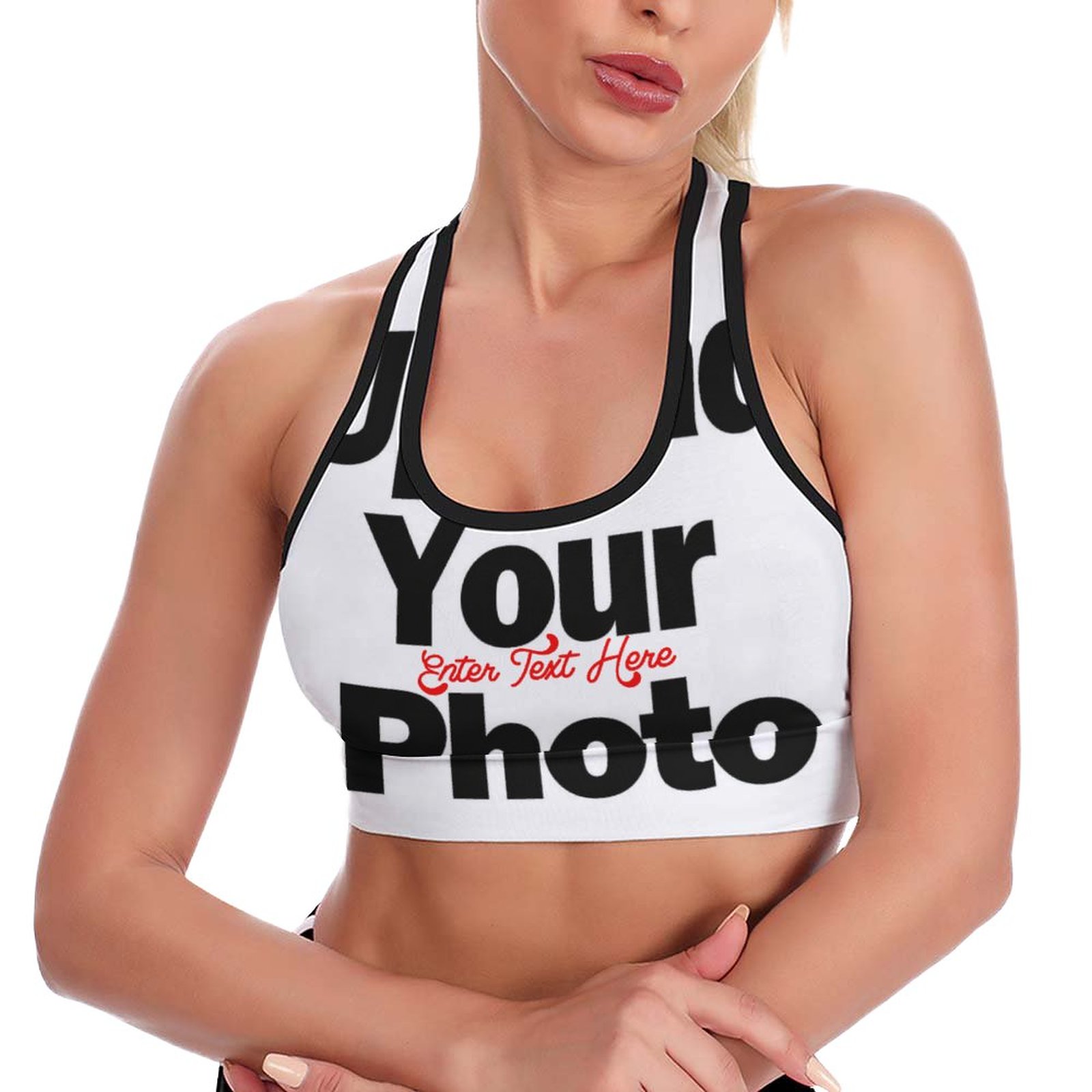 Custom Sports Bra Custom Women's Crop Top Add Your Text Image Logo  Personalized Yoga Tank Top Custom Bra : : Clothing, Shoes &  Accessories