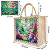 DIY Diamond Painting Linen Waterproof Handbag Shopping Storage Bag Totes Kit(with 2pcs diamond painting)