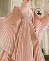 Chiffon Pleated Silk Blend Caftan