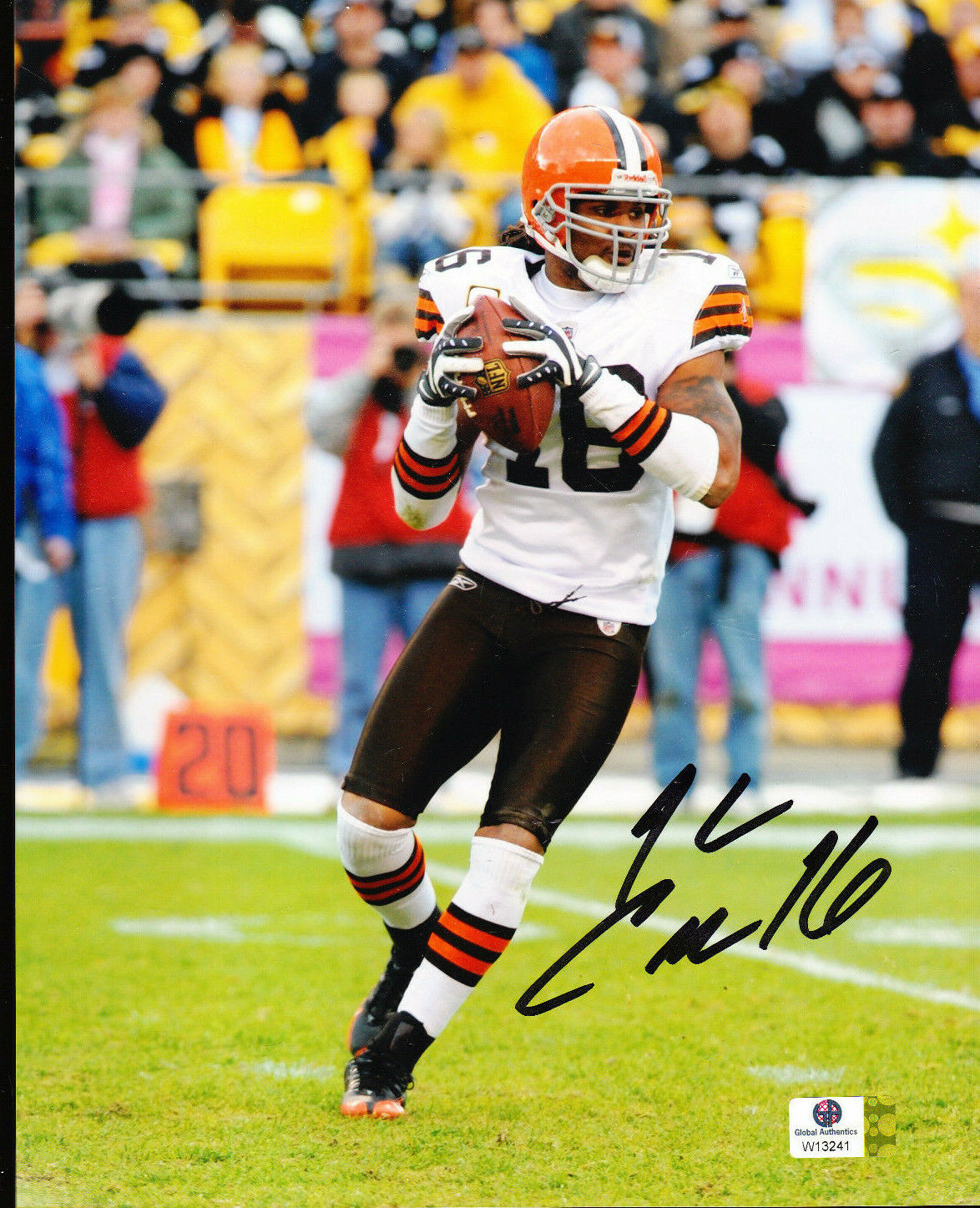 3 LOT JOSH CRIBBS AUTOGRAPH SIGNED 8X10 Photo Poster painting COA GLOBAL SGC PASSING TD COLLAGE