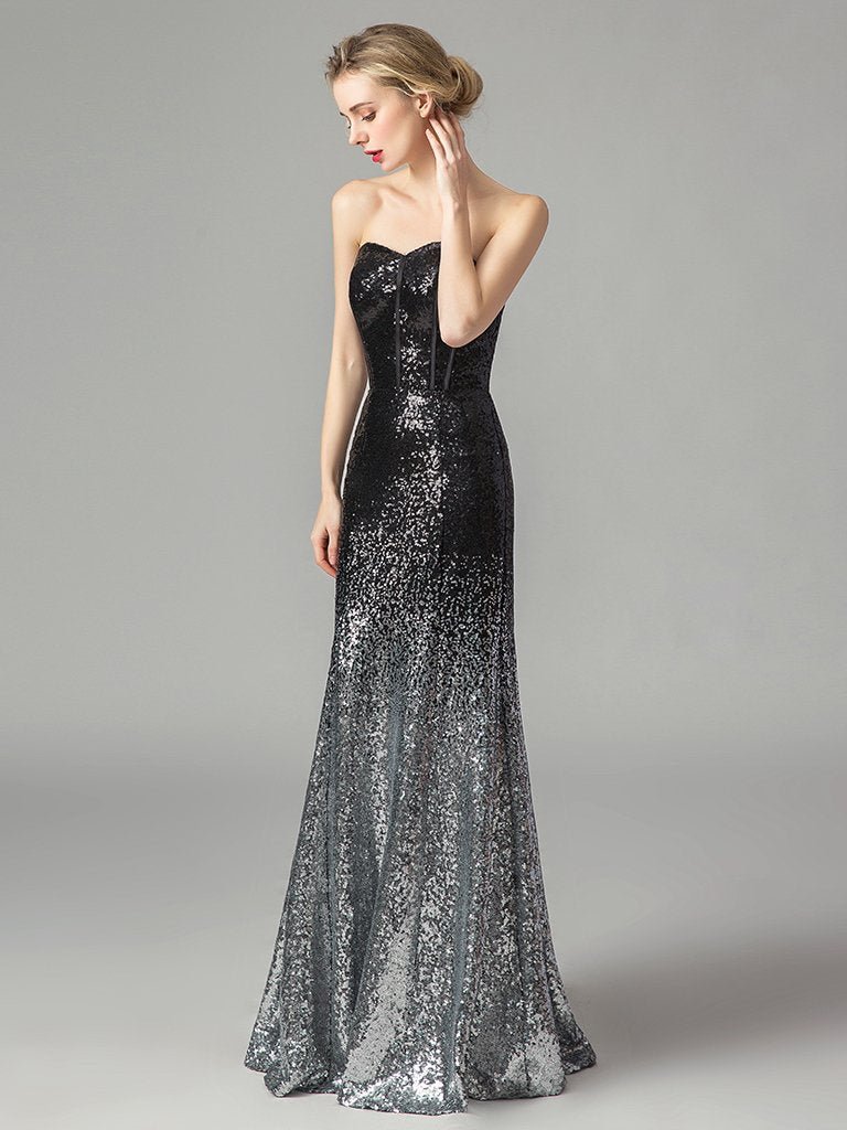 Homecoming Dress Sleeveless Gradient Color Bodycon Dress
