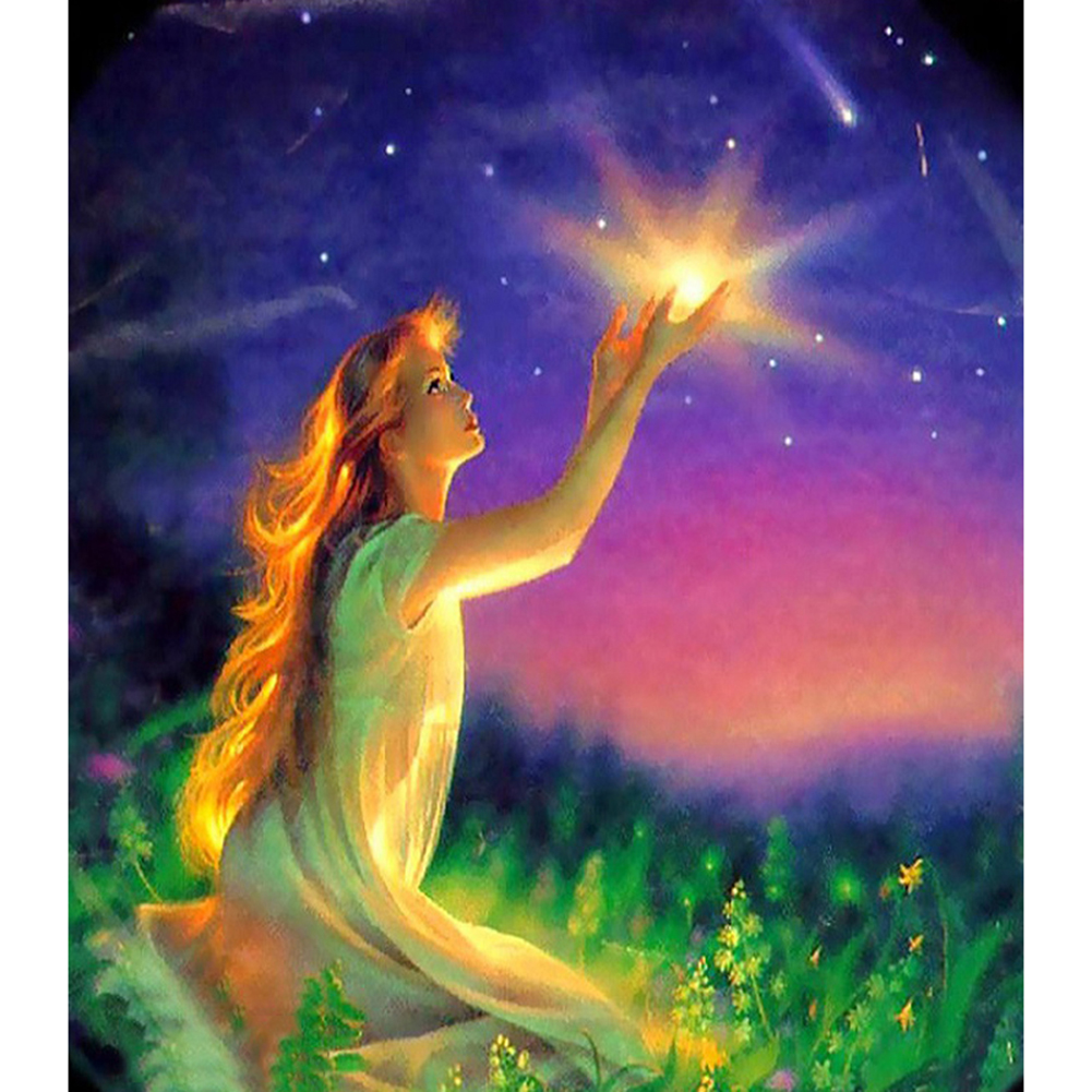 

Girl And Light - Round Drill Diamond Painting - 30*40CM, 501 Original