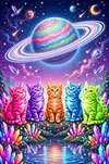 Luxury AB Velvet Diamond Painting Kit - Kitten