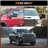 ACLONG Sliver Tow Mirror Cover Caps Compatible with Chevrolet(Chevy) Silverado 2020 2021 2022 2023 GMC Sierra 2500HD 3500HD Chrome Lower+Upper Clip-On Mirror Cover Replace 84468911 84468905