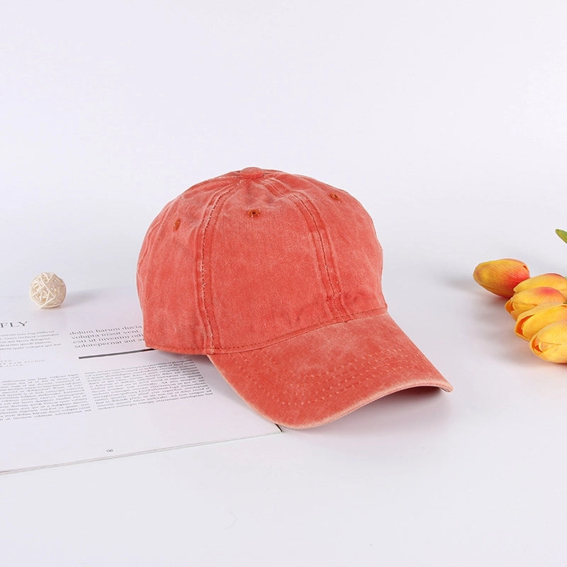 Washed Hat Distressed Baseball Cap Vintage Cap Men's Soft Top Light Plate Solid Color Hat Women's Outdoor Cowboy Hat3