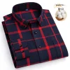 New Men's 100% Cotton Plaid Casual Long Sleeve Shirt