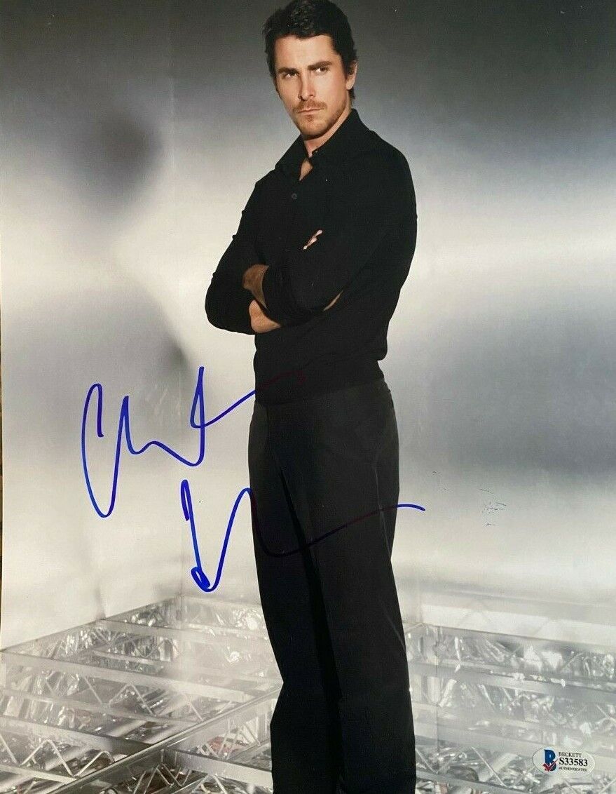 Christian Bale signed autographed 11x14 Photo Poster painting American Psycho Batman Beckett COA