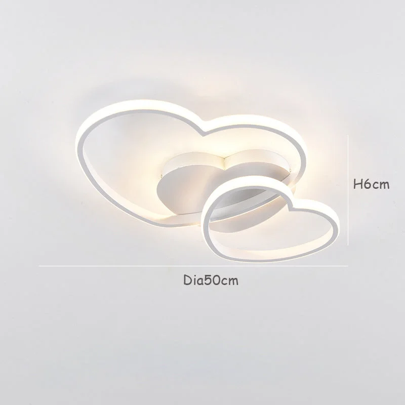 Modern, Warm and Romantic Bedroom Nordic Creative Love-shaped Ceiling Lamp for Children's Room