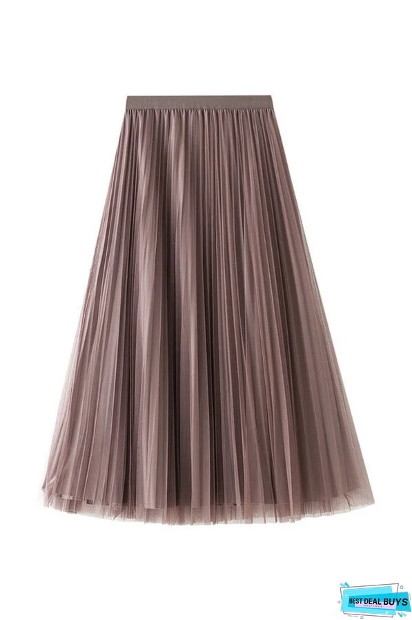 Reversible gold velvet mesh skirt