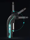 Wireless Guitar Transmitter Receiver Long Battery Life Instrument Wireless Transmitter Plug and Play 220 Rotatable for Guitar Bass Electric Instruments