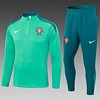 Joyfball 2024/2025 Portugal Half-Pull Training Suit Royal Green Football Shirt