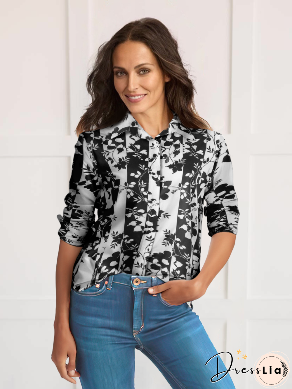 Tribal Long Sleeve Printed Blouse