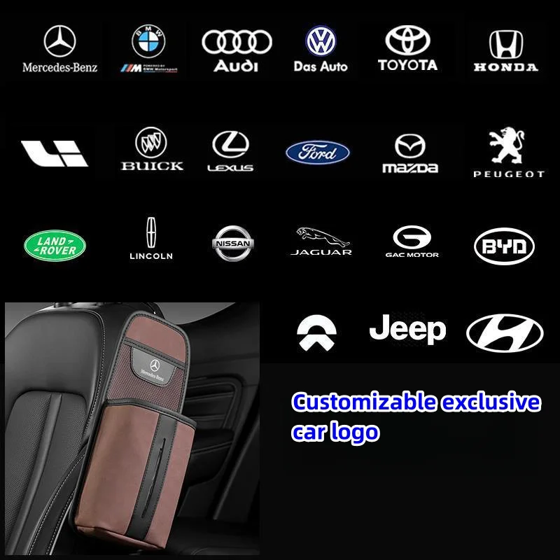 Car seat side paper drawer with storage bag