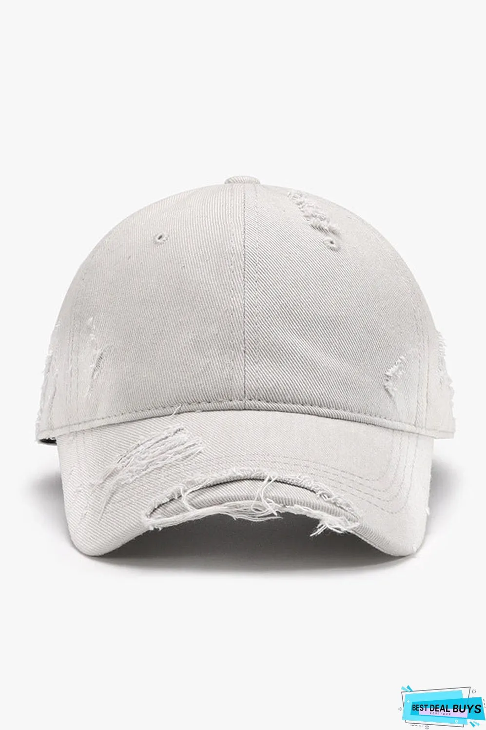 Distressed Adjustable Cotton Hat