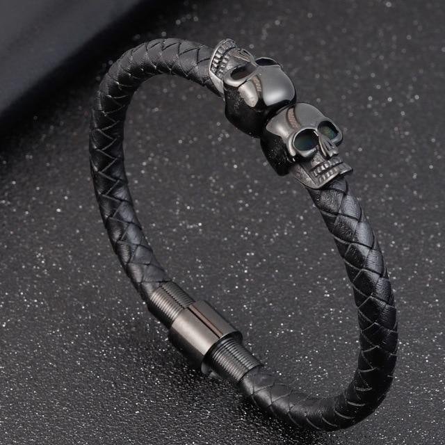 Braided Skull Bracelet