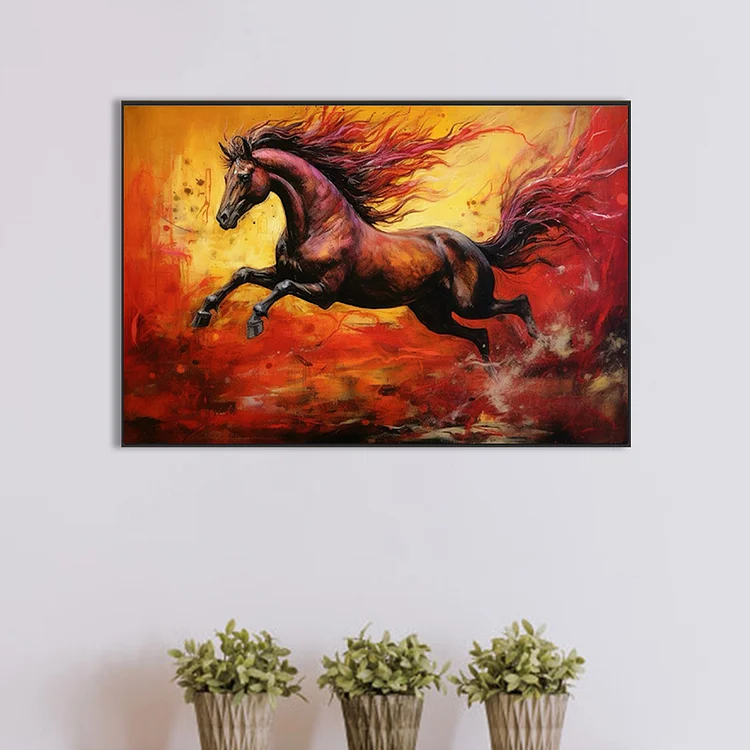 Horses Gallop In Water - Animal Diamond Painting, Full Square/Round 5D  Diamonds