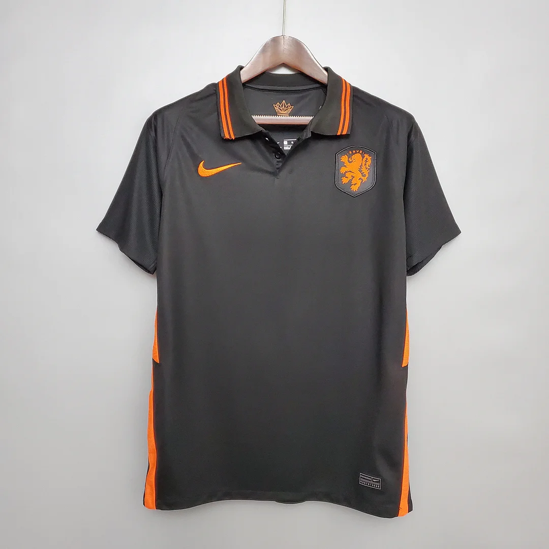 2020 Netherlands  Away Black Thai version football shirt