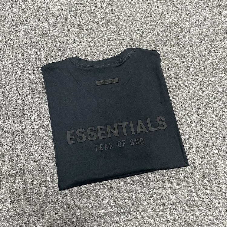 Fog Fear of God Essentials T Shirt Short Sleeve Back Three-Dimensional Letter Couple T-shirt