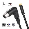 90 Degree Angle XLR To 3.5mm Cable for Mixer Console Speaker Tablet Phones Balanced To Unbalanced Audio Cable 11.8 Inch/0.3 Meter Length