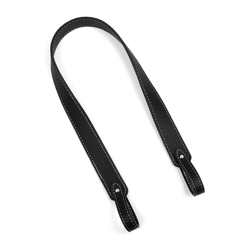 Suitable For H Family Food Basket Wide Shoulder Strap Shoulder Diagonal Lychee Pattern Underarm Bag Accessories Underarm Bag Replacement Pu Bag Strap