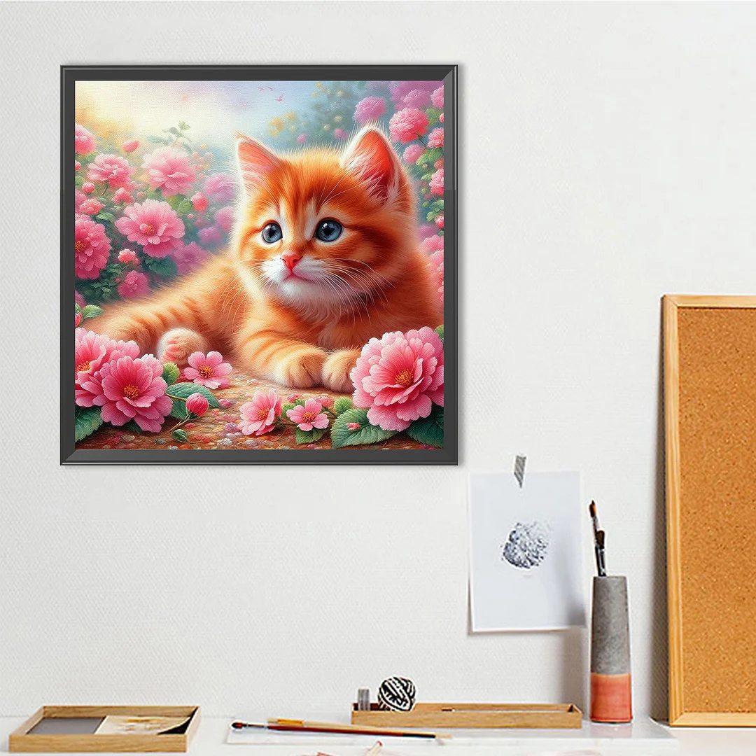 Diamond Painting - Full Round Drill - Cat(Canvas|Canvas|40*40cm)