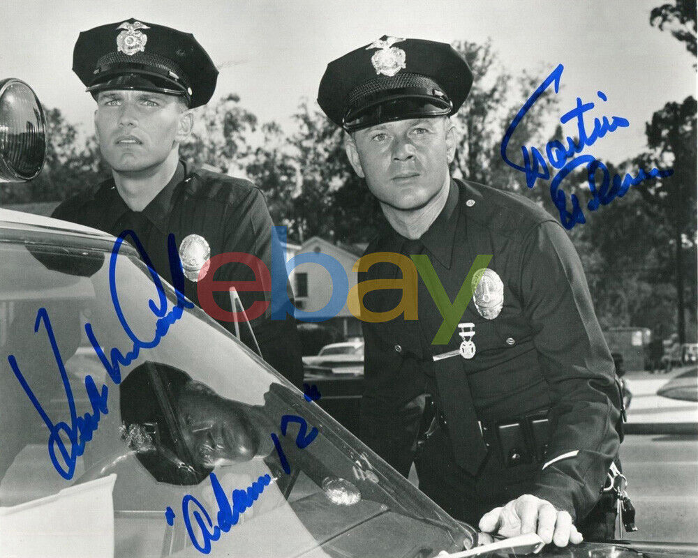 ADAM 12 CAST MARTIN MILNER & KENT MCCORD SIGNED 8x10 AUTOGRAPHED Photo Poster painting reprint