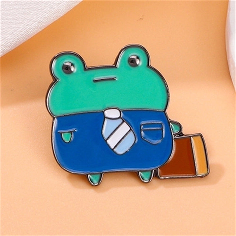 Cartoon Style Cute Frog Alloy Stoving Varnish Unisex Brooches
