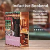 Relief Grocery Store---3D Wooden Puzzle Dollhouse with Sensor Light DIY Book Nook Puzzle
