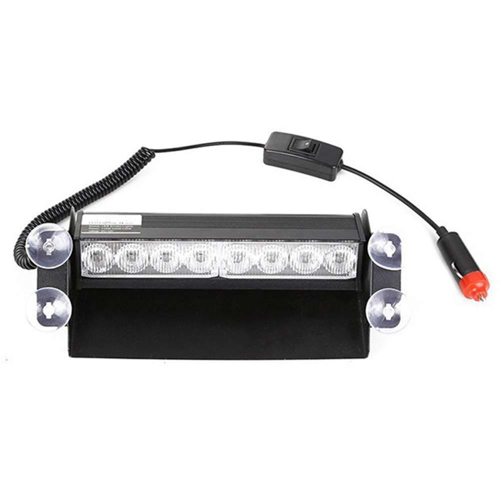 

12V Car 8 LED Strobe Lamp Dash Emergency Flashing Windshield Warning Lights, 501 Original