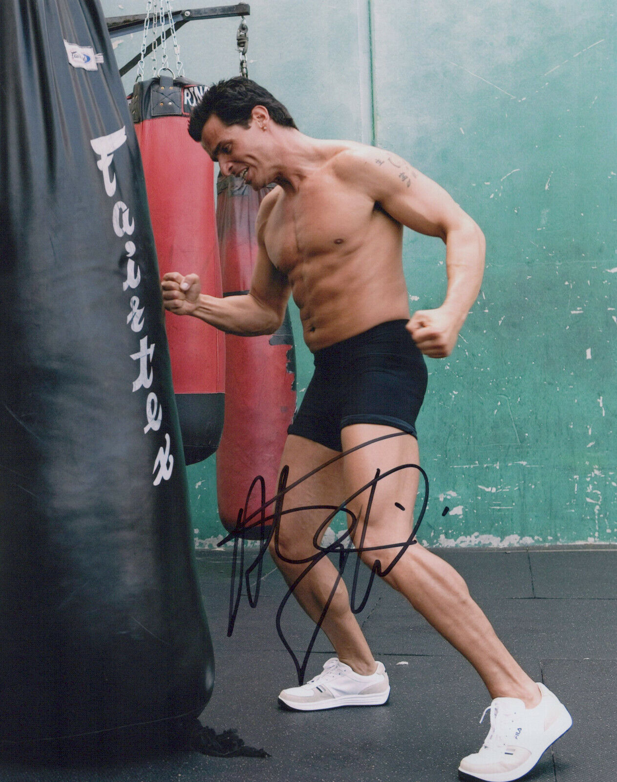 Antonio Sabato Jr. signed shirtless 8x10 Photo Poster painting in-person