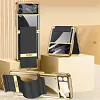 Electroplated Transparent Samsung Galaxy Z Flip4  Hard Cover with Strap