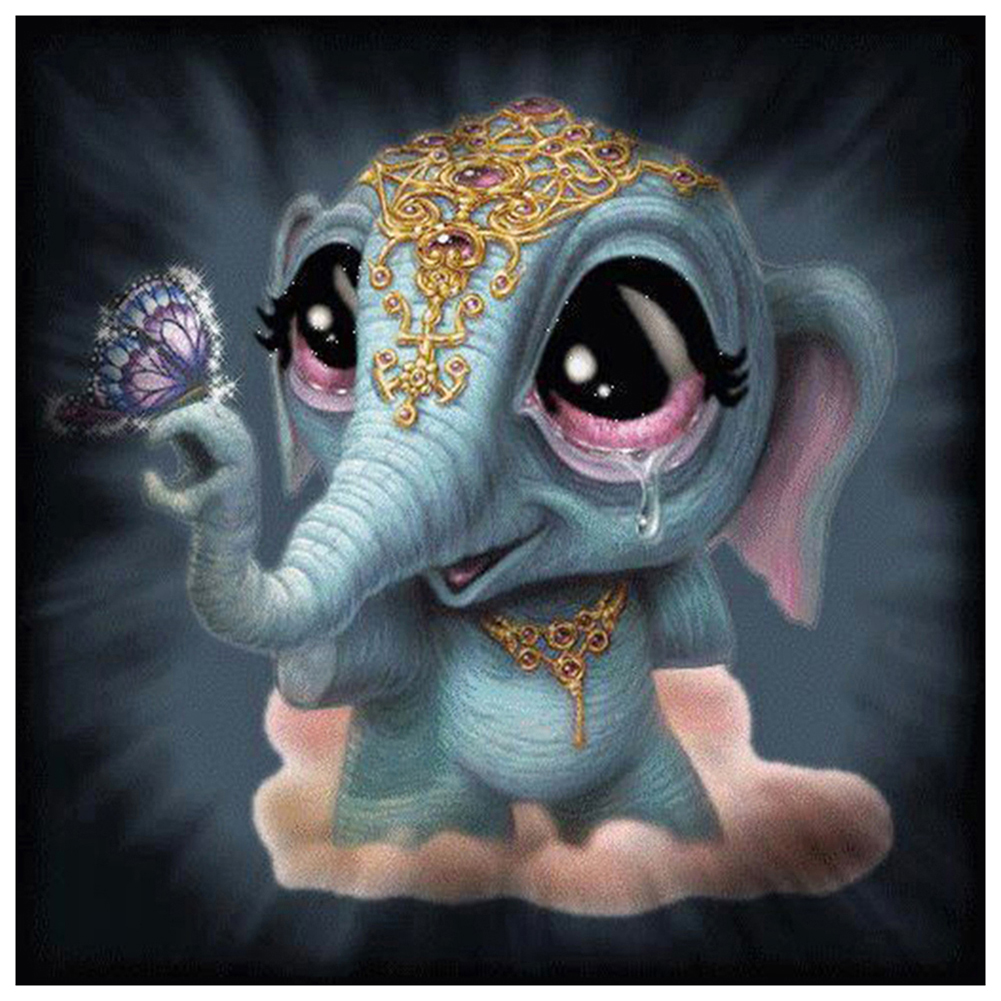 

Calf Elephant - Round Drill Diamond Painting - 30*30CM, 501 Original