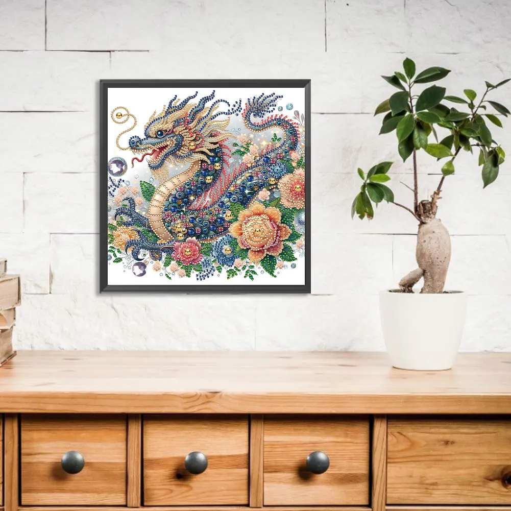 Diamond Painting - Partial Special Shaped Drill - Gorgeous Dragon(Canvas|30*30cm)