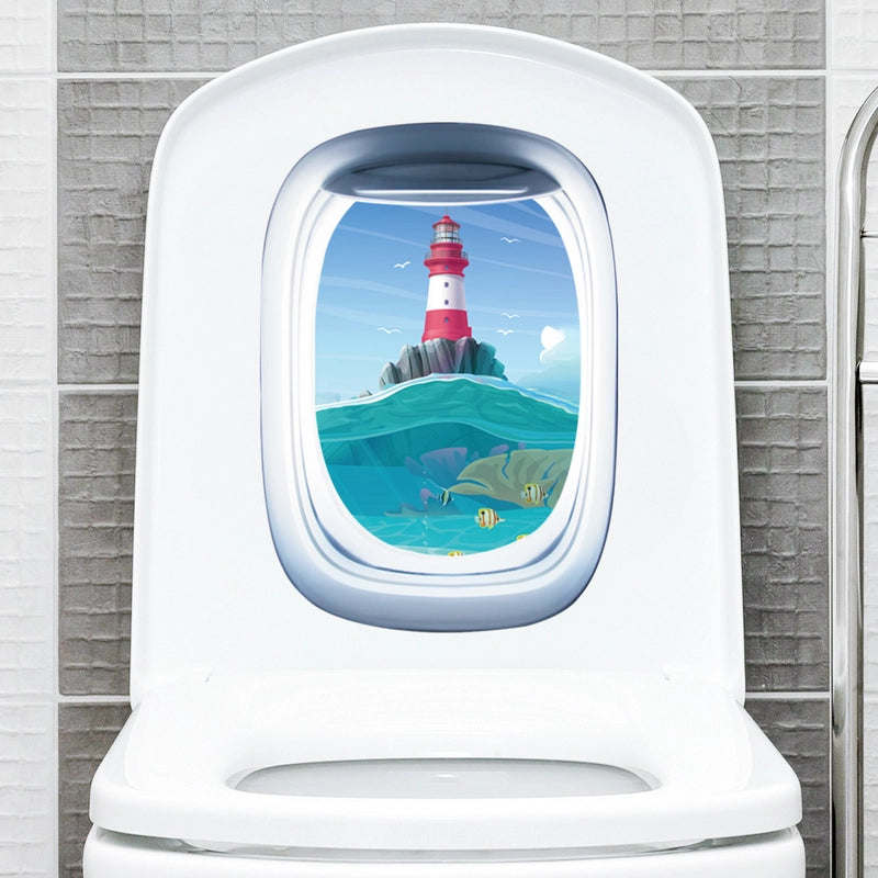 Casual Elegant Landscape PVC Wall Sticker Bathing