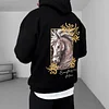 Horse Totem Design Casual Oversized Hoodie by Inlyline