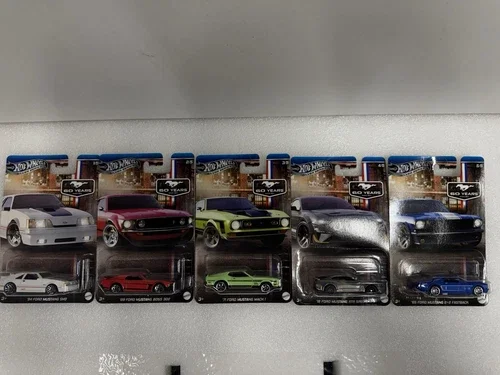 Dronehint Hot Wheels Silver Series Mustang 60th Anniversary Set Of 5 Toy