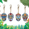 4pcs Diamond Painting Skull Ornament Keychain
