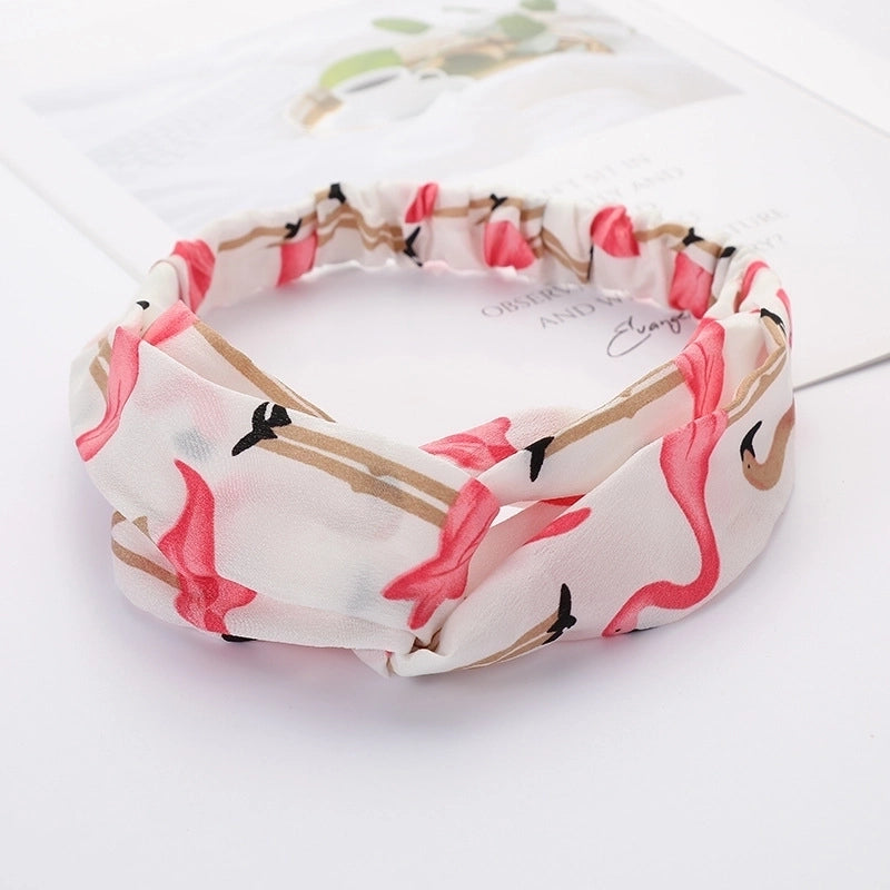 Women’s Lady Polka Dots Flower Cloth Hair Band